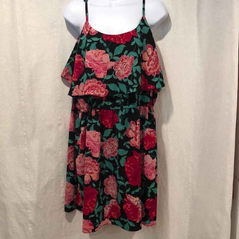 Elle Ruffle Floral Tank Top Dress size XL